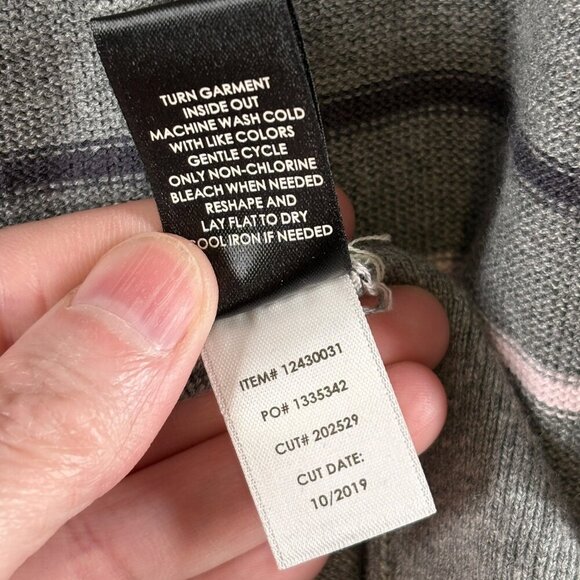 Torrid Gray Striped Open Front Cardigan Duster Sweater Women's Plus Size 5X - Picture 7 of 8